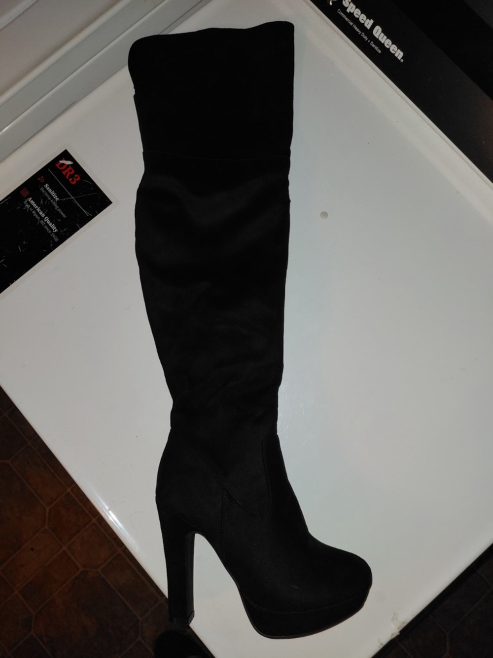 Black High Heel Over-the-Knee Women's Boot